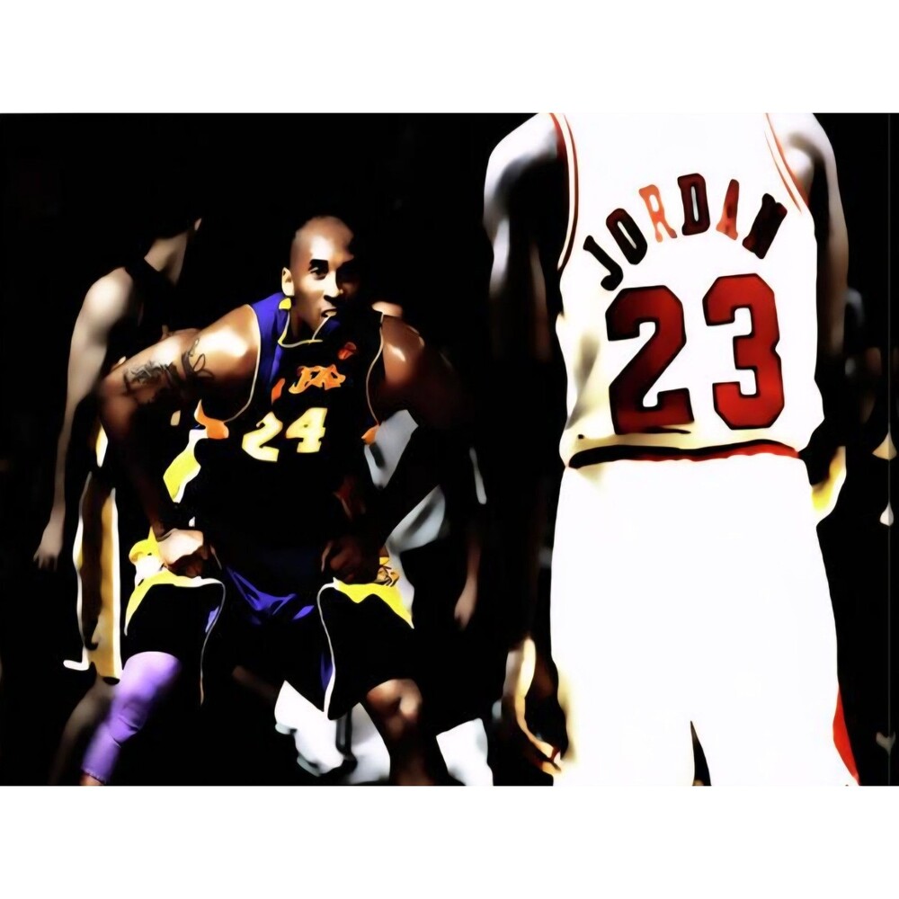New Canvas Print Michael Jordan & Kobe Bryant Changing Of The Guard Brian Reaves